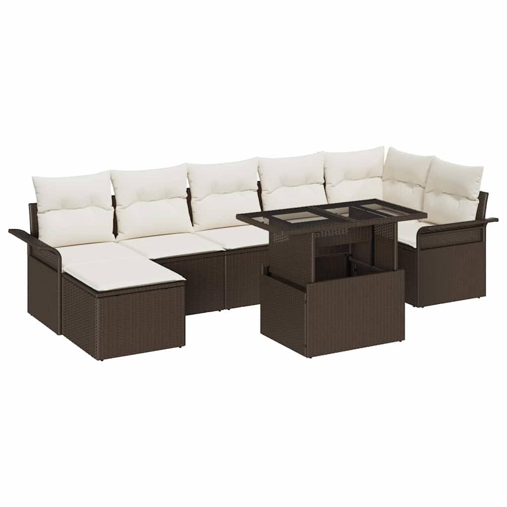 Vidaxl - Ensemble de canapé de jardin 8 pcs Marron Poly rotin vidaXL 3348324 - Image 2