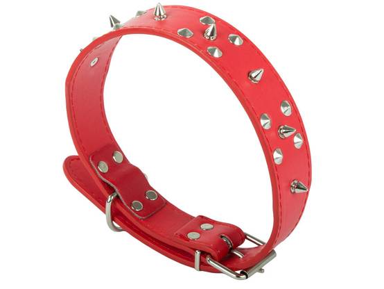 Collier chien clouté cuir eco réglable xl rouge - Image 2