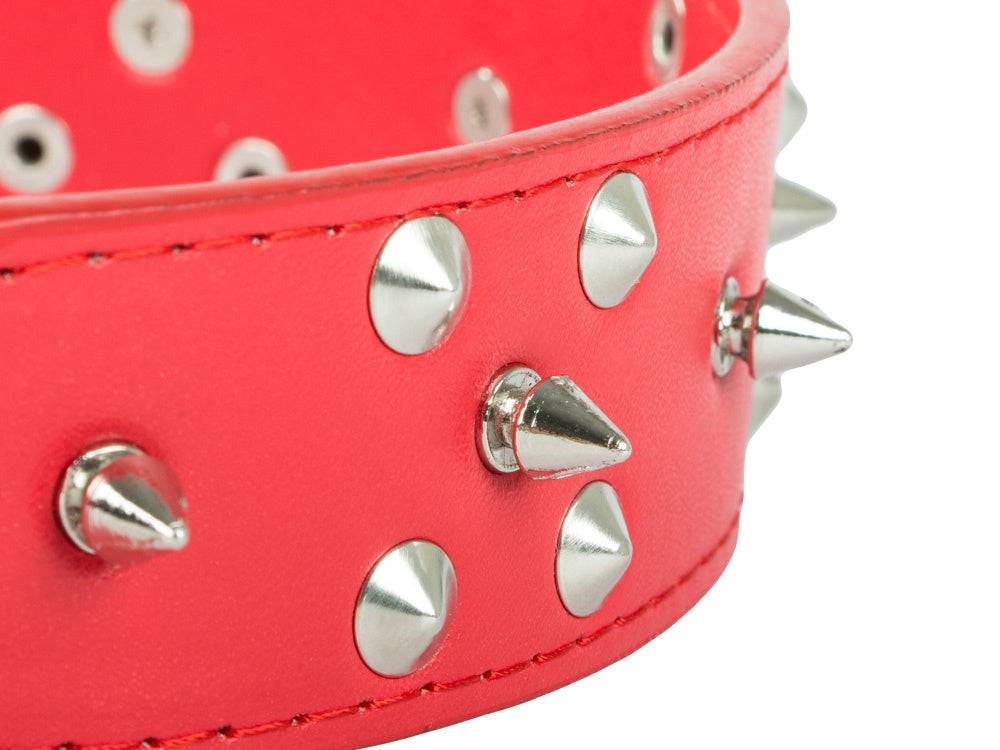 Collier chien clouté cuir eco réglable xl rouge - Image 3