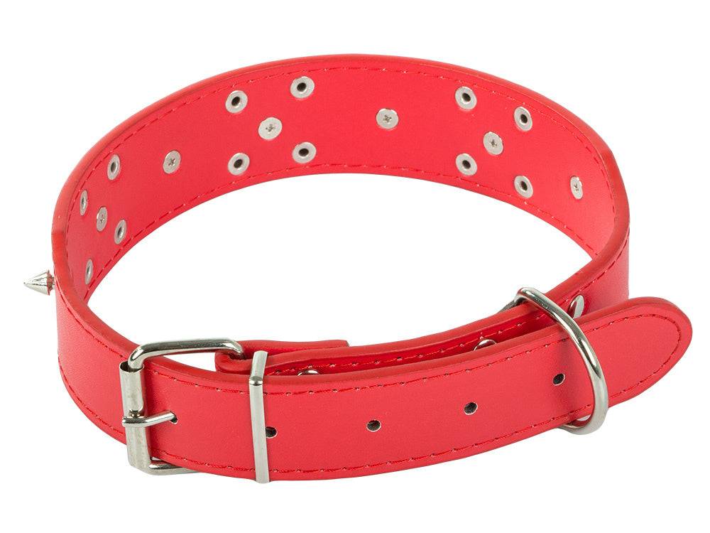 Collier chien clouté cuir eco réglable xl rouge - Image 7