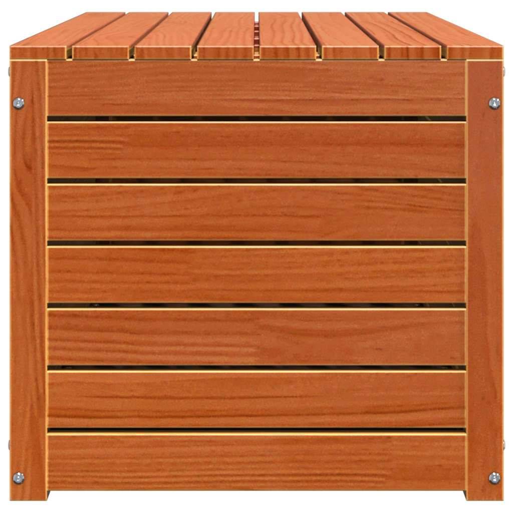 Coffre de Rangement Jardin Bois de Pin Massif Finition Cirée Design Moderne Marron 101 cm – ComfortXL Outdoor Living - Image 7
