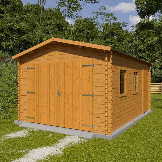 Garage en bois marron Varpa 16,83 m2 - Image 3