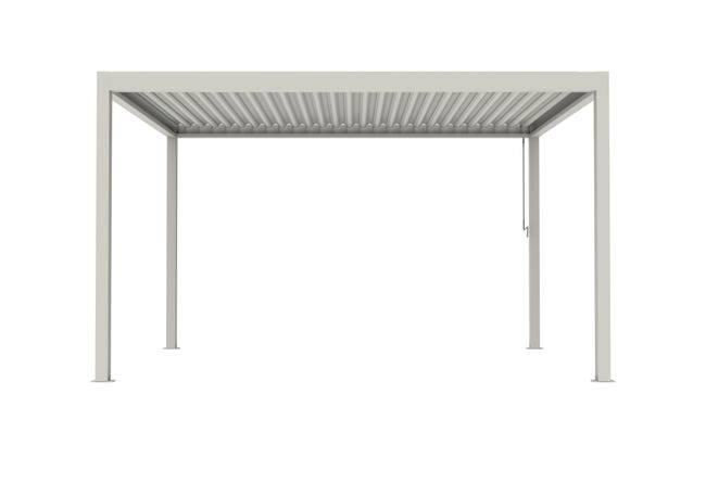 Pergola Bioclimatique Aluminium Autoportante Blanc 4x3 Manuelle S ORIAL France - Image 4