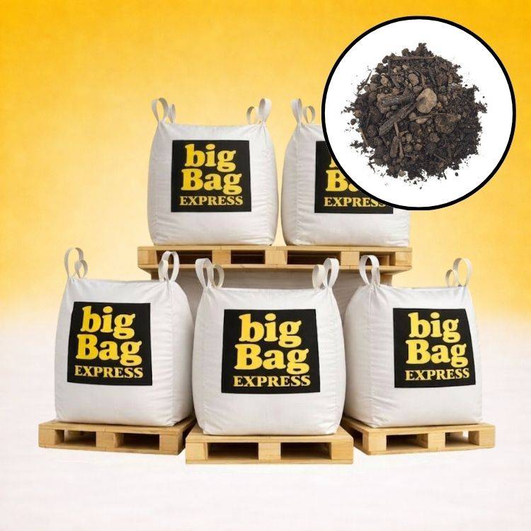 PACK 5 X BIG BAG de 1m³ (+/- 6T) Terre Criblée Amendée Compostée à 25% - Livraison PREMIUM - Image 1