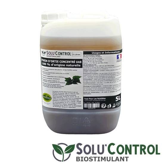 Tout pour les nuisibles - SOLU'CONTROL - Purin d’Ortie Naturel – 5L – Produit Végétal – Stimule la Croissance et Renforce les Plantes - Image 3