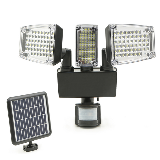 Projecteur solaire 3 têtes 178 LED détecteur de mouvement - Image 2