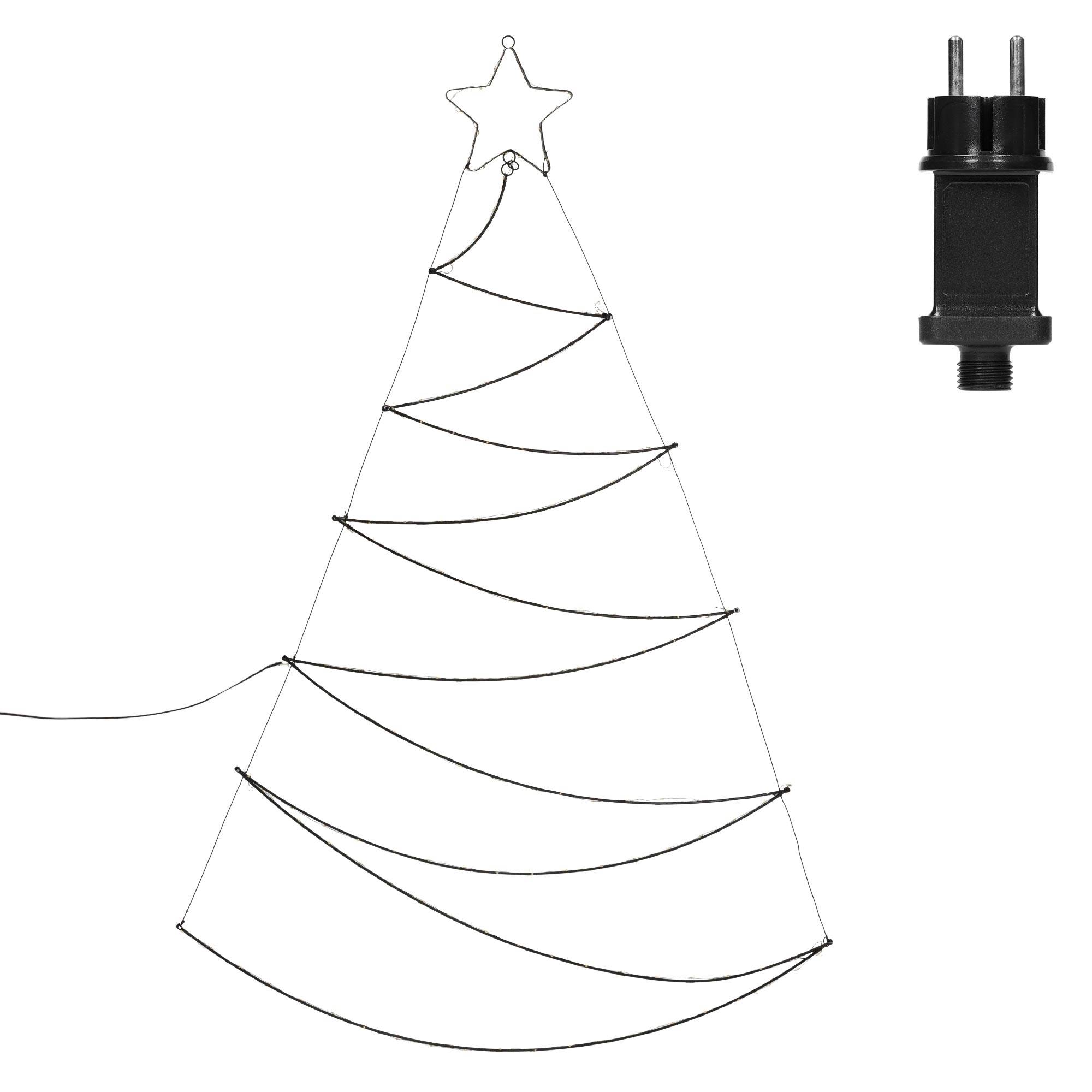 Ecd-Germany - Sapin de Noël LED arbre de lumière décoration d'hiver blanc chaud 150 LED IP-44 - Image 3