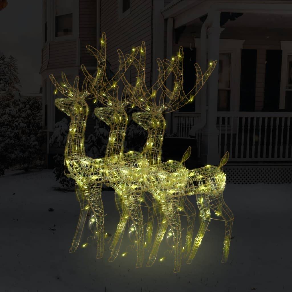 Lot 3 Grands Rennes Acrylique 120cm Lumineux 8 Modes pour Jardin Blanc Chaud – ComfortXL Outdoor Living - Image 1