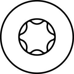Vis HECO-Topix-Plus Therm - Ø8x600mm - Tête Fraisée à poches de fraisage - Filetage sous tête - T40 - Boite de 50 - 61955 - Image 2