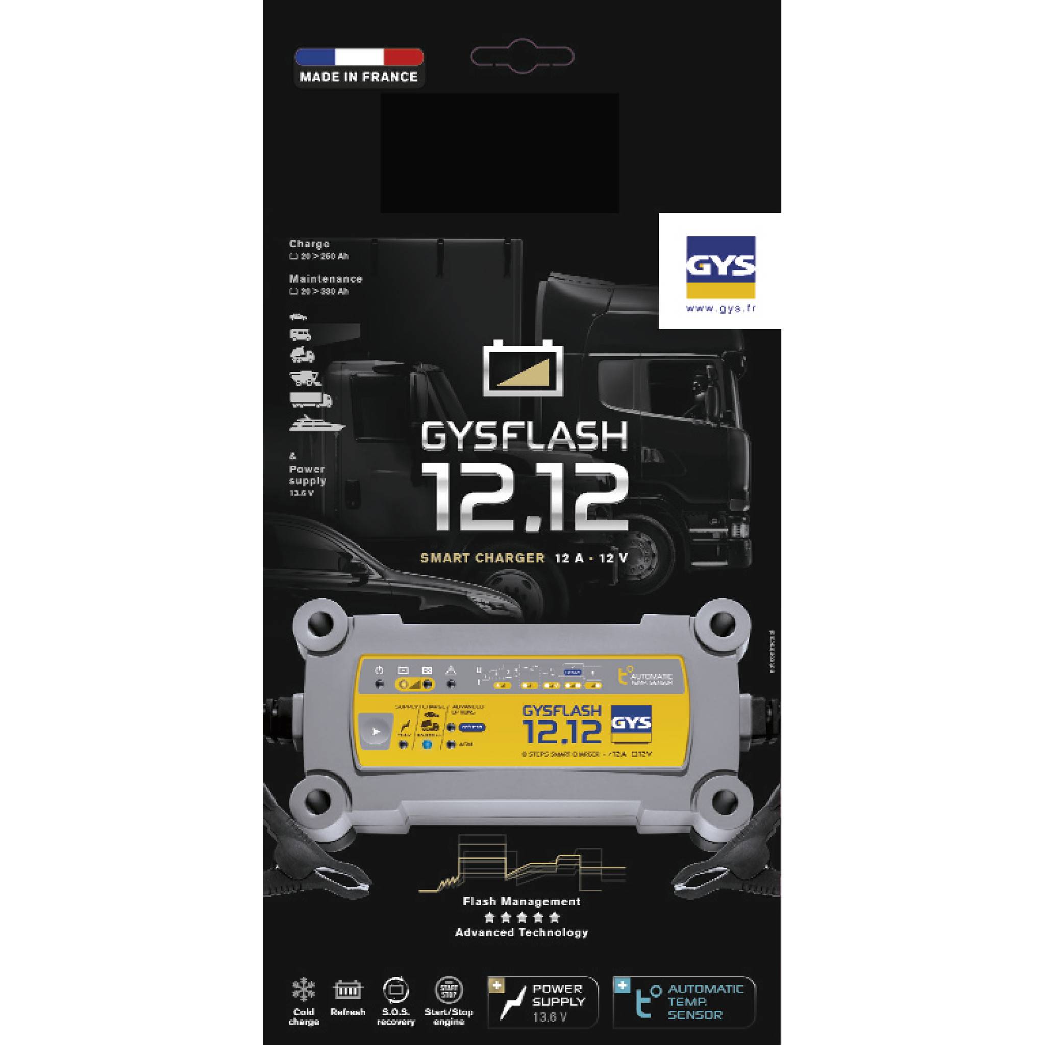 Chargeur de batterie GYSFLASH 12.12 | 029392 - Gys - Image 2