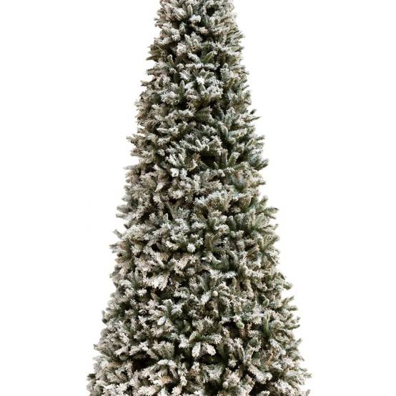 Sapin de Noël artificiel enneigé en plastique vert 200x200x450 cm - J-Line - Image 2