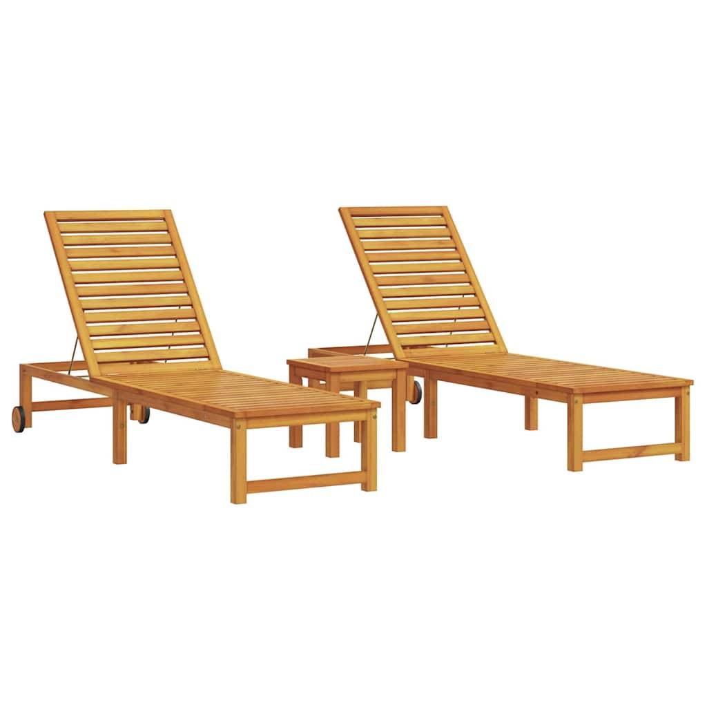 PANGIVO - Transat bois acacia marron 53 x 202 x 89 cm, Poids :37.1kg - PANGIVO - Image 2
