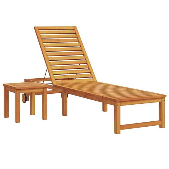 PANGIVO - Transat bois acacia marron 53 x 202 x 89 cm, Poids :37.1kg - PANGIVO - Image 4