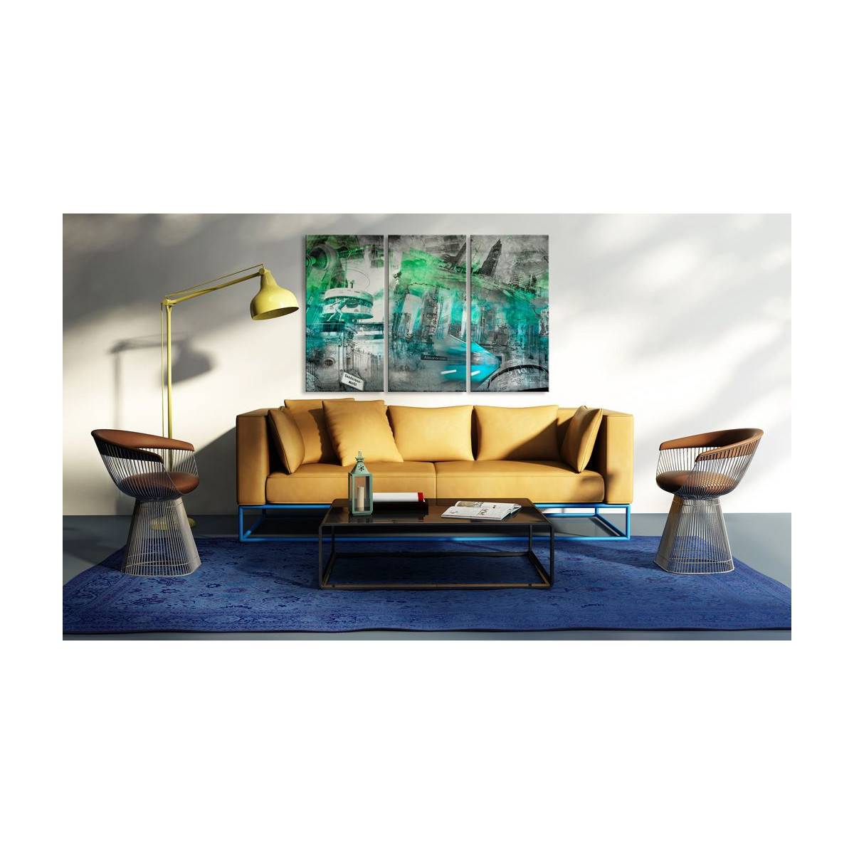 Tableau Imprimé "Berlin Architecture Vert" 80 x 120 cm - Image 2