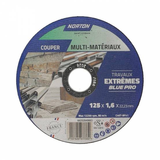 Norton - Lot de 3+1 disques 125x1,6 tous mat NORTON