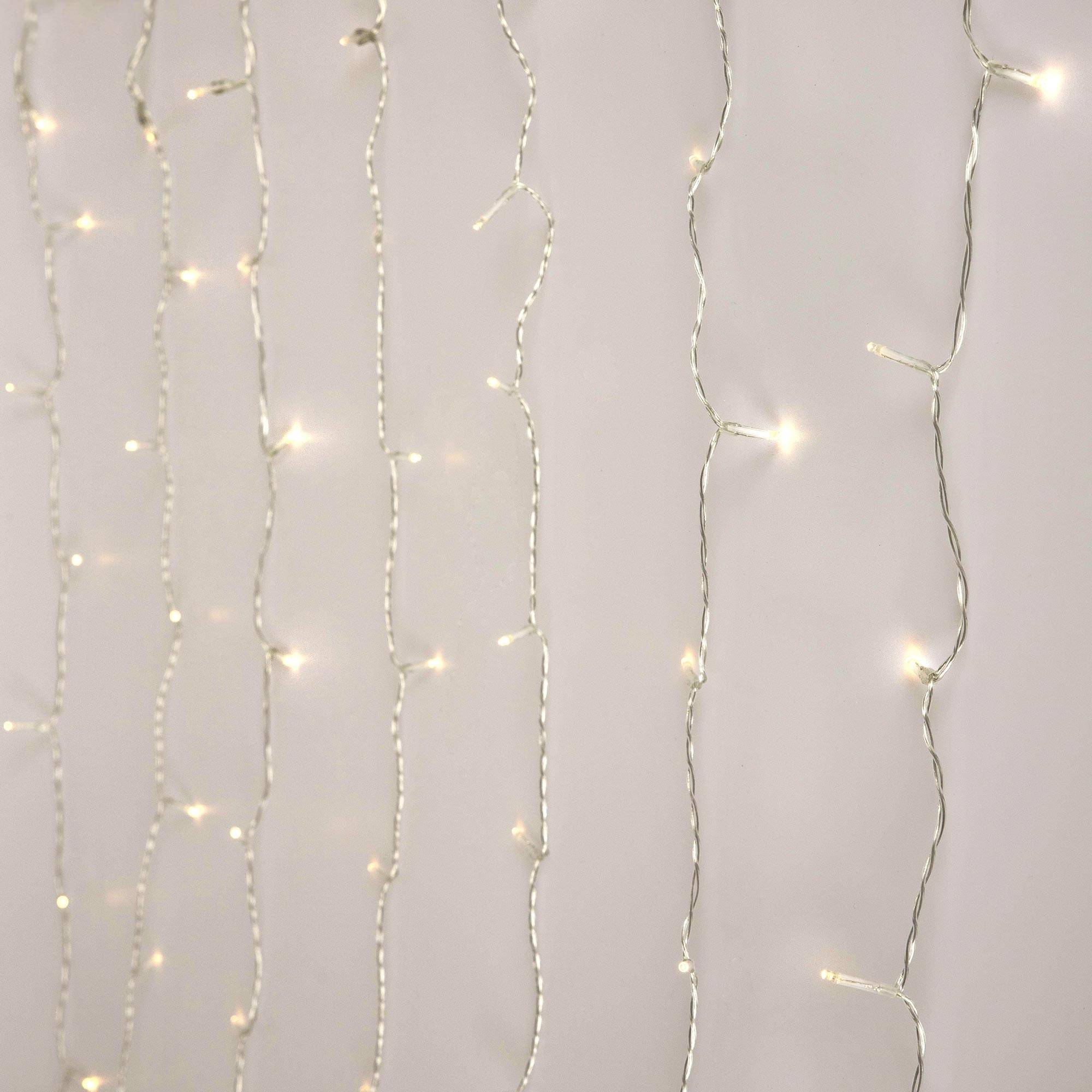Ecd-Germany - Rideau pendant lumineux de Noël 240 LED blanc chaud IP44 2m intérieur/extérieur - Image 8