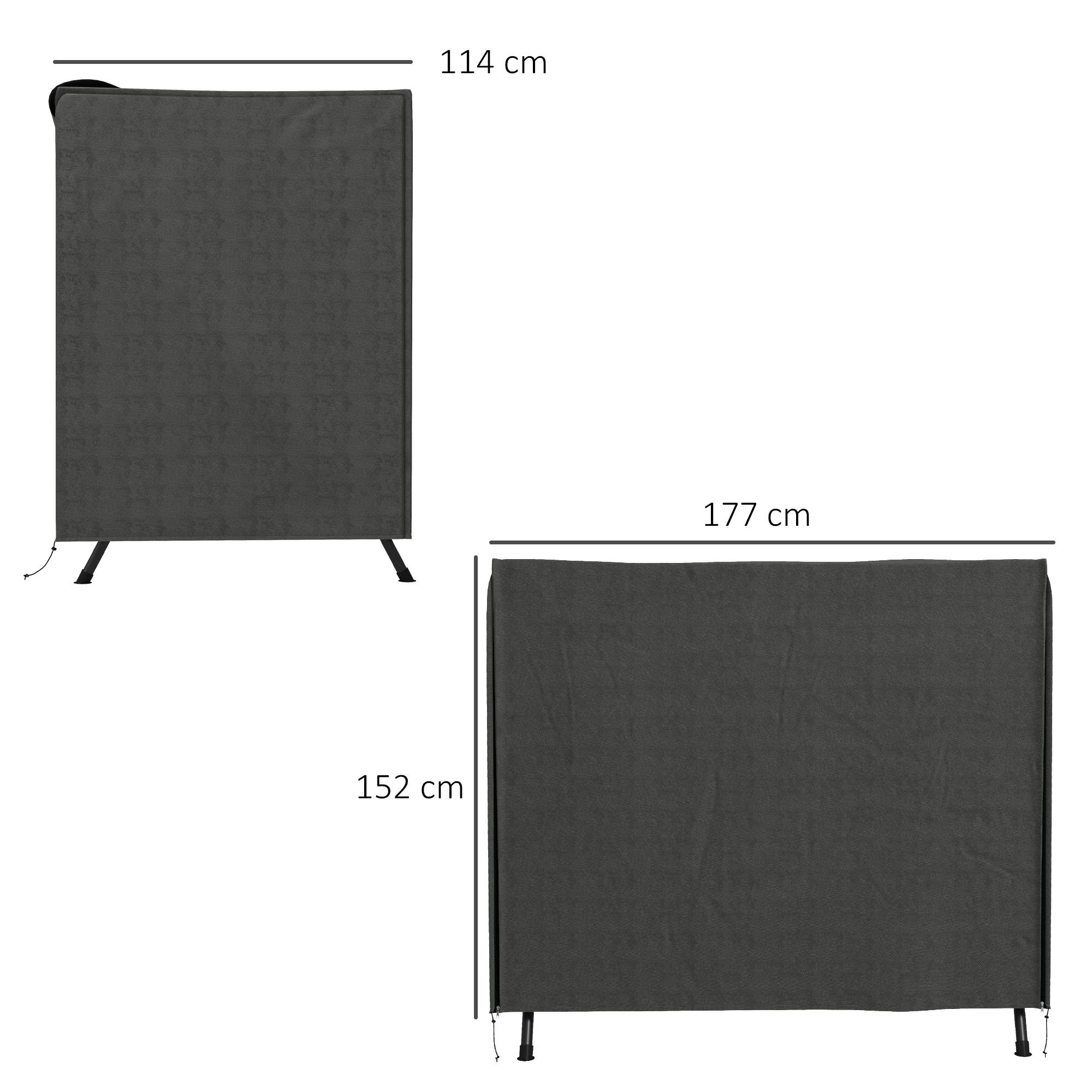 Housse de protection pour balancelle de jardin, housse imperméable pour balancelle Hollywood, 177 x 114 x 152 cm, grise - Image 5