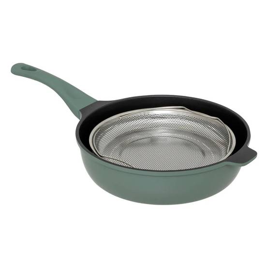 Sauteuse Avec Panier Vapeur "Kirk" 28cm Vert - Image 4