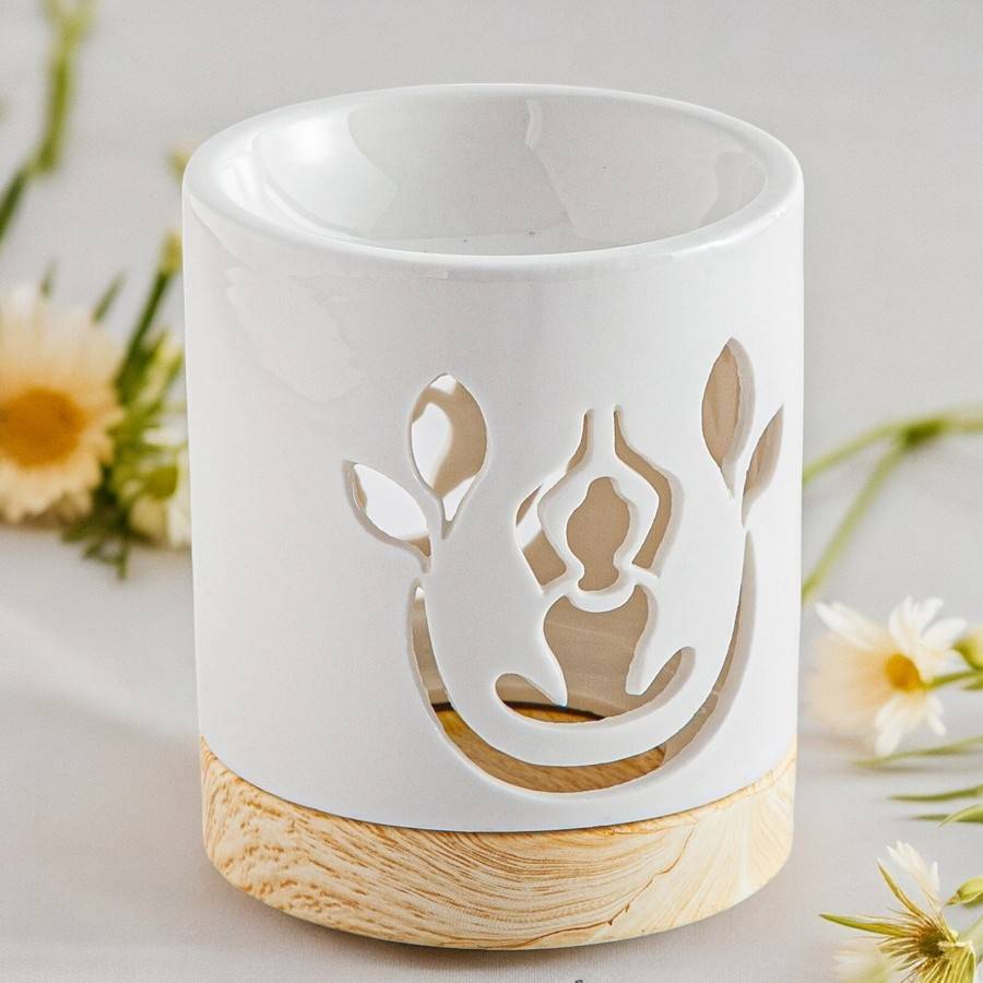 Brûle-Parfum Céramy Yogi - Atmosphère Parfumée - Objet Yoga Méditation -Brûleur Fondant Senteur- Cadeau - 50ml - H10,5cm – Zen'Arôme - Image 8