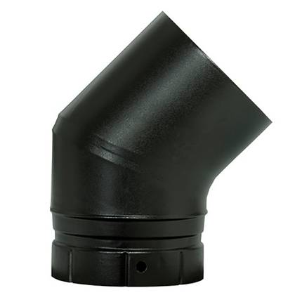 Coude à segment 45° Ø180 Noir émaillé POUJOULAT CDS 45-180 E NM - 56180922
