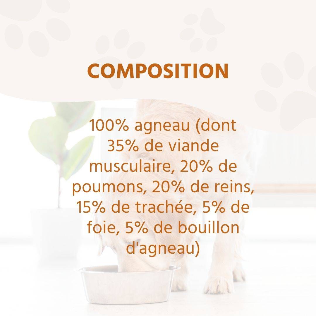 Wildfang - Wildfang - Agneau de nourriture humide Pure - Qualité du barf - 1 x 400g - Image 4