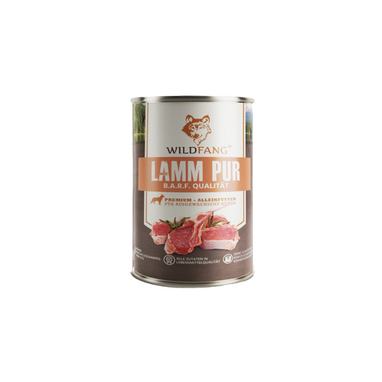 Wildfang - Wildfang - Agneau de nourriture humide Pure - Qualité du barf - 1 x 400g - Image 1