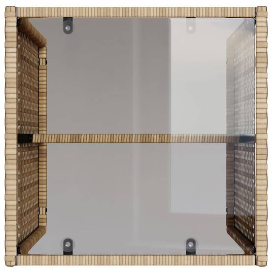ComfortXL - Salon de jardin bas 4 pcs en résine tressée avec 2 tables basses Beige – ComfortXL Outdoor Living - Image 7