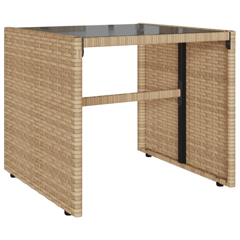 ComfortXL - Salon de jardin bas 4 pcs en résine tressée avec 2 tables basses Beige – ComfortXL Outdoor Living - Image 5