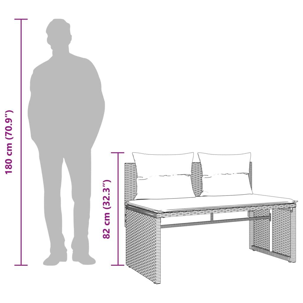 ComfortXL - Salon de jardin bas 4 pcs en résine tressée avec 2 tables basses Beige – ComfortXL Outdoor Living - Image 4