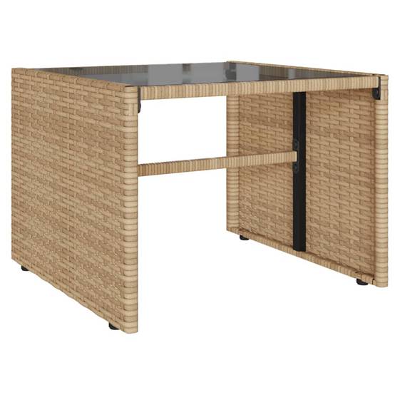 ComfortXL - Salon de jardin bas 4 pcs en résine tressée avec 2 tables basses Beige – ComfortXL Outdoor Living - Image 6