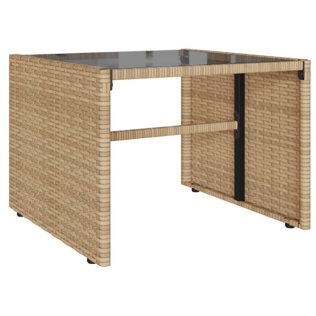 ComfortXL - Salon de jardin bas 4 pcs en résine tressée avec 2 tables basses Beige – ComfortXL Outdoor Living - Image 6