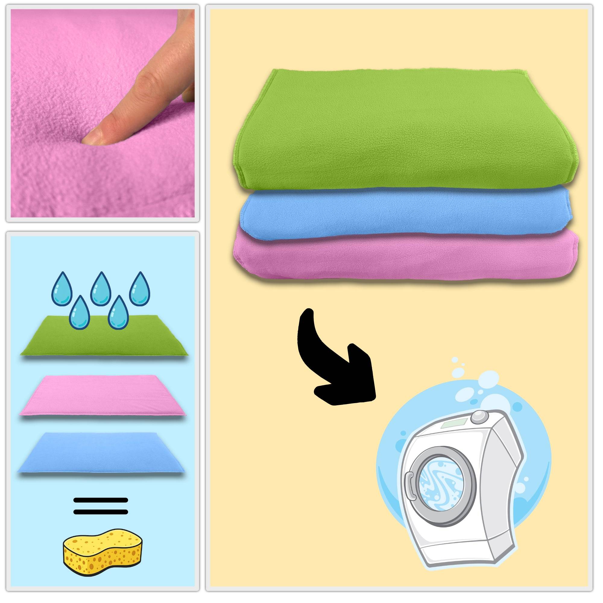 Lot de 2 - Tapis pour Cochon d'inde et Lapin en Polaire 140 x 70 cm  - Polaire Absorbant, Lavable en Machine, Economique - Neo Solvo - Image 8