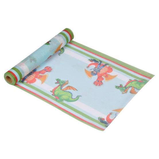Chemin de Table Jetable "Chevalier & Dragon" 28cmx5m Multicolore