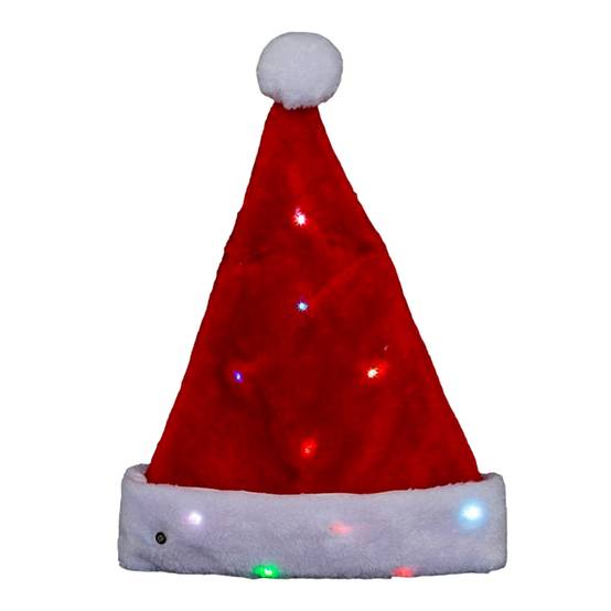 Chapeau de Noël Adulte "Led" 41cm Rouge - Image 1