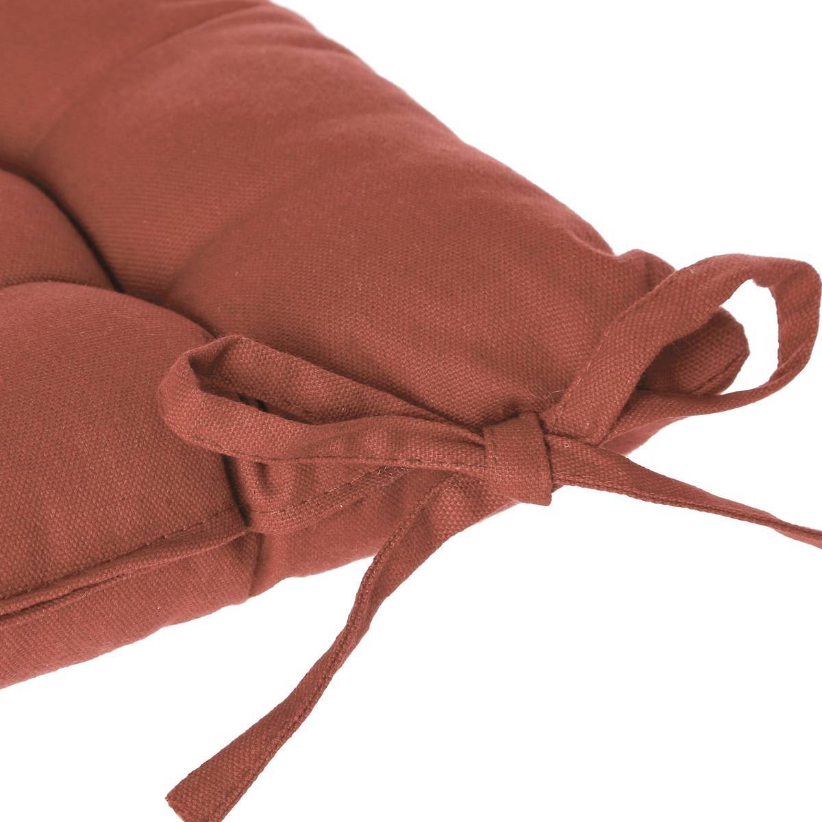 Atmosphera - Galette de chaise rose terracotta 38x38cm - Atmosphera Créateur d'intérieur - Image 3