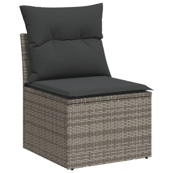 Vidaxl - Salon de jardin 6 pcs avec coussins gris résine tressée vidaXL 3221779 - Image 6