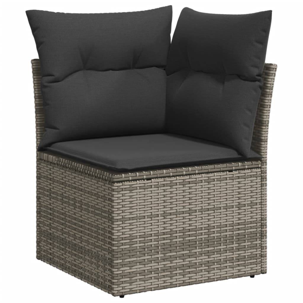 Vidaxl - Salon de jardin 6 pcs avec coussins gris résine tressée vidaXL 3221779 - Image 8