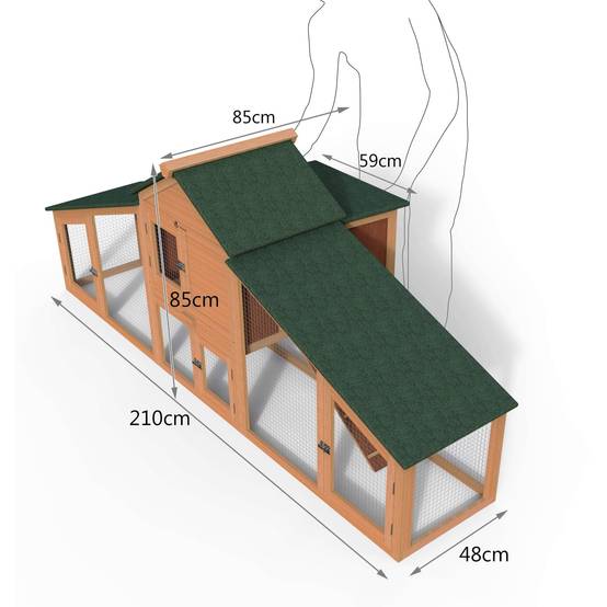 Poulailler en Bois XL avec Pondoir et Perchoir - Image 3