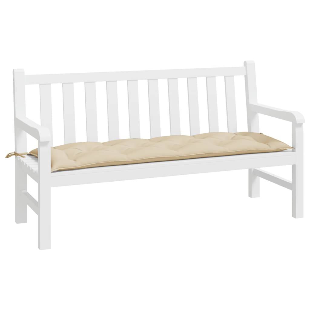 Coussin de banc de jardin beige 150x50x7 cm tissu oxford P101 - Image 3
