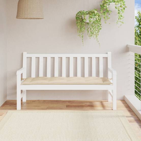 Coussin de banc de jardin beige 150x50x7 cm tissu oxford P101 - Image 2