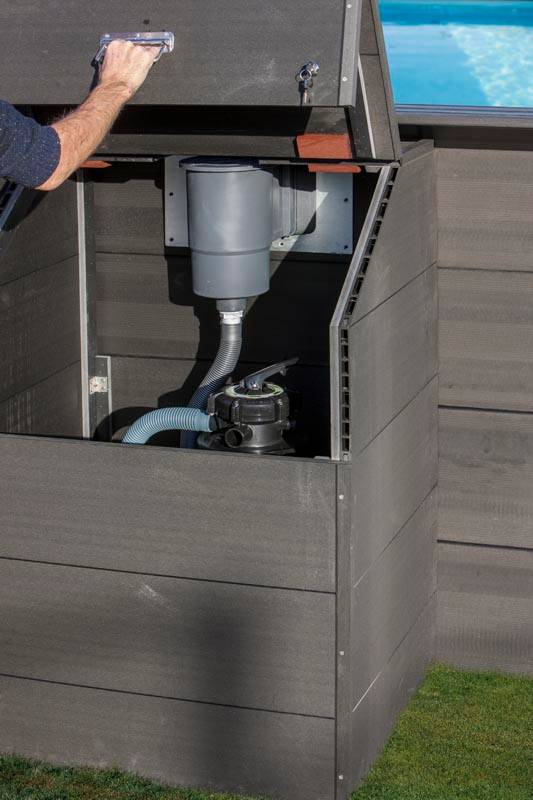 Gre Pools - Coffre de filtration en composite pour piscine de 1,24m - fermeture à clé - 80x60x115 cm Gre Pools - Image 3