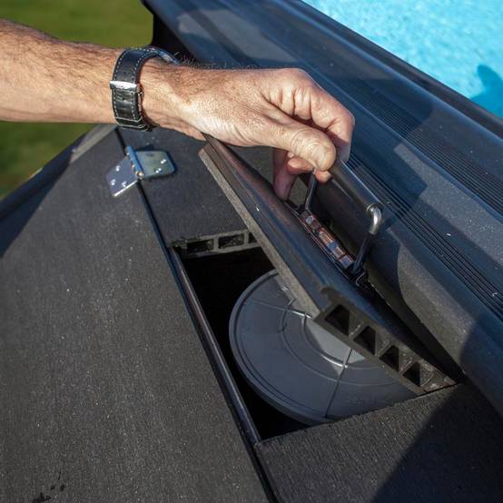 Gre Pools - Coffre de filtration en composite pour piscine de 1,24m - fermeture à clé - 80x60x115 cm Gre Pools - Image 4