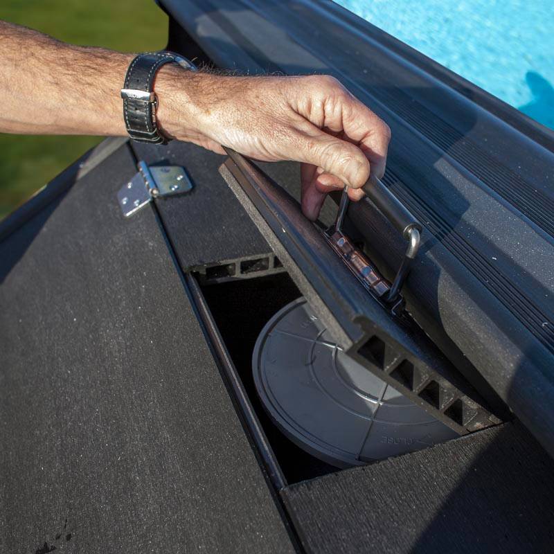 Gre Pools - Coffre de filtration en composite pour piscine de 1,24m - fermeture à clé - 80x60x115 cm Gre Pools - Image 4