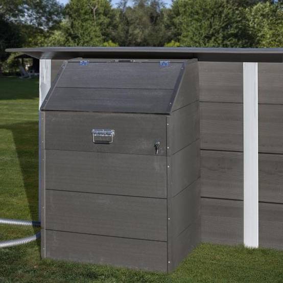 Gre Pools - Coffre de filtration en composite pour piscine de 1,24m - fermeture à clé - 80x60x115 cm Gre Pools - Image 1