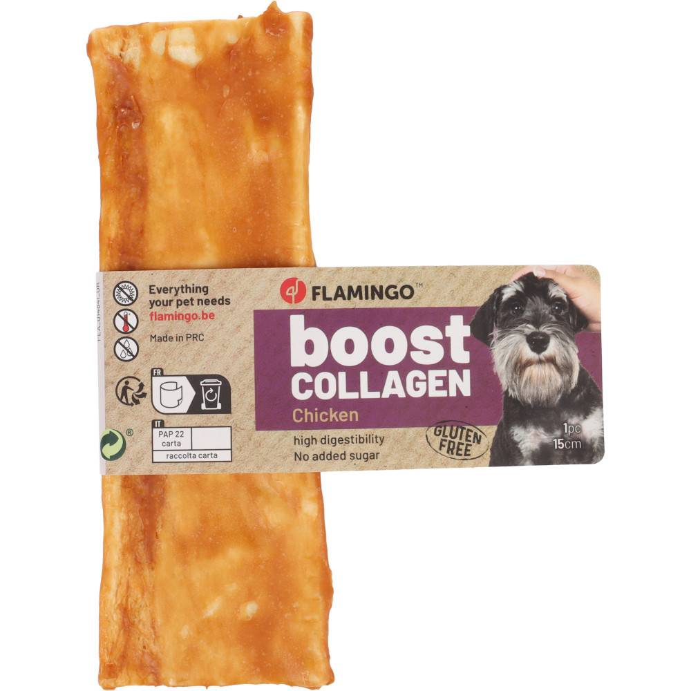 Flamingo - Friandises Boost Lanières avec poulet & Collagène 30 g pour chien - Image 1