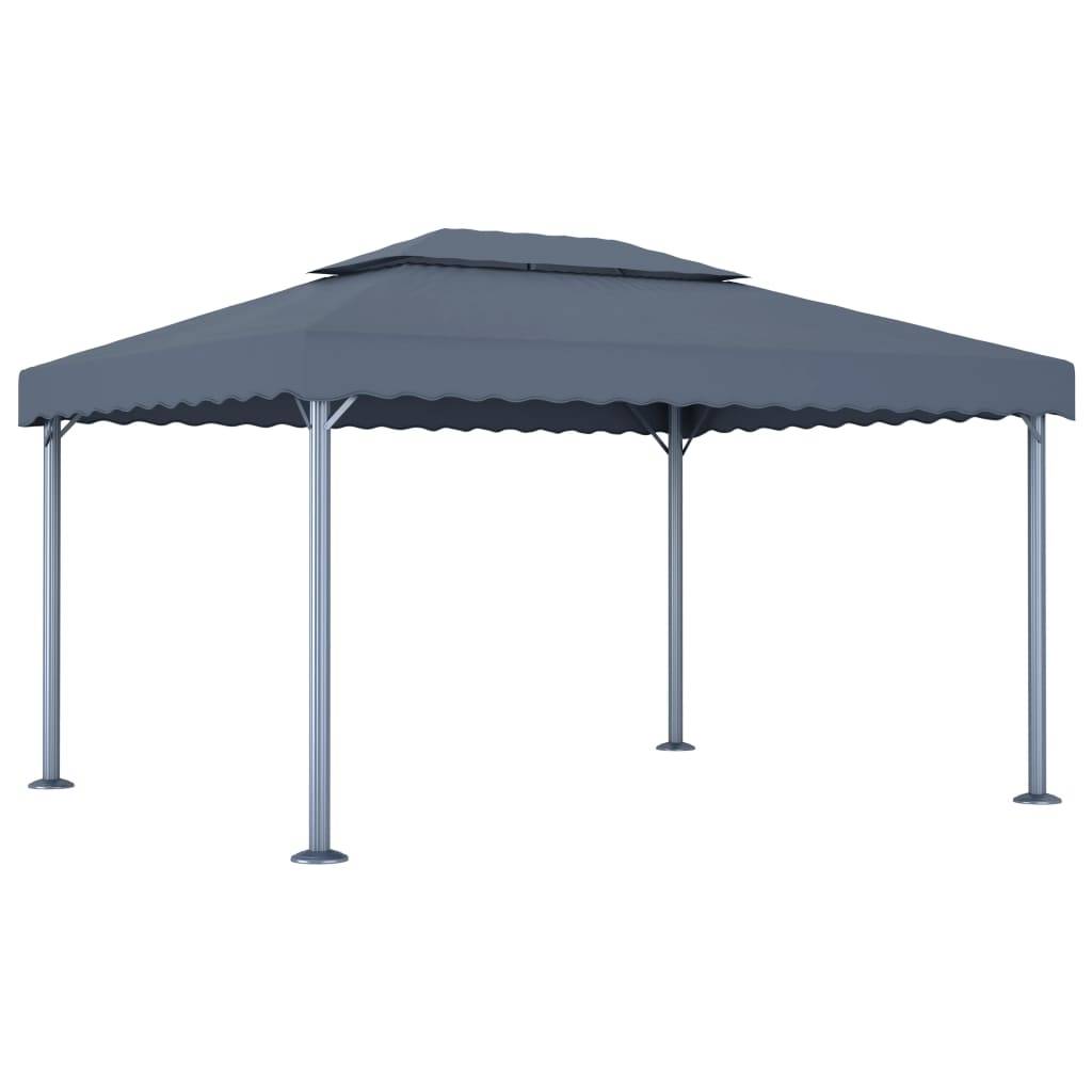 Tonnelle aluminium anthracite 400 x 300 x 270 cm - PANGIVO - Image 1