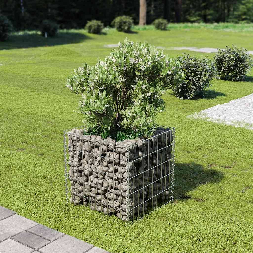 PANGIVO - Lit surélevé à gabion acier galvanisé argenté 50 x 50 x 50 cm - PANGIVO - Image 1