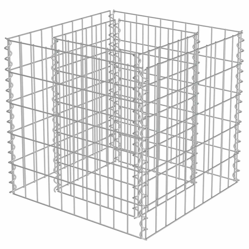 PANGIVO - Lit surélevé à gabion acier galvanisé argenté 50 x 50 x 50 cm - PANGIVO - Image 3