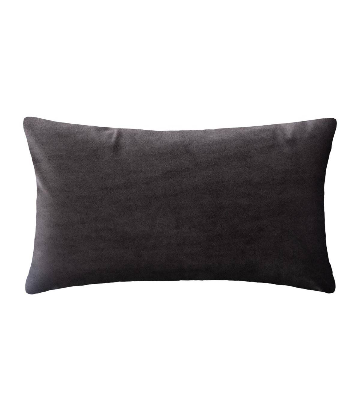Coussin déhoussable Velours Gris foncé et Or 30 x 50 cm - Image 2