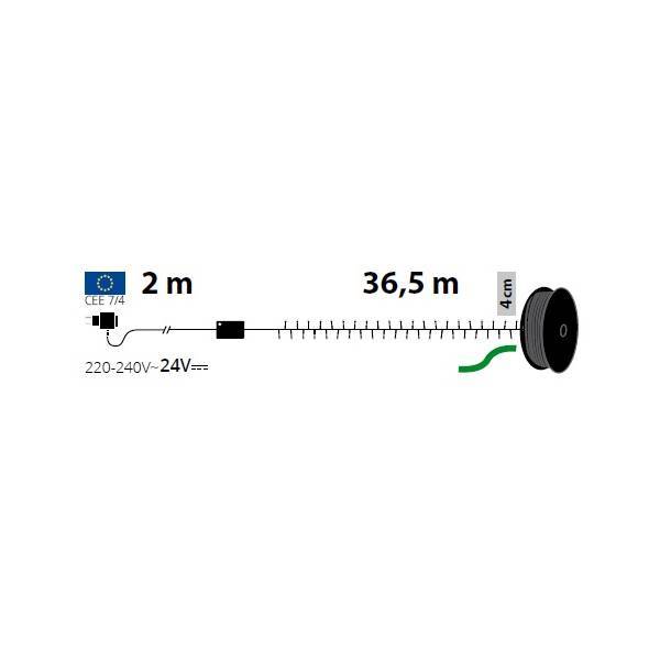 Lotti - Guirlande lumineuse animée 36,5M 900 led ambré Timer mémoire câble vert Lotti - Image 2